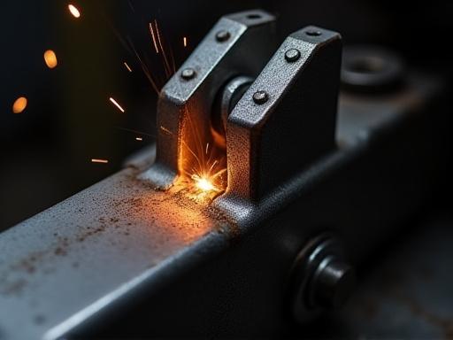 Welded repair on a heavy duty trailer hitch